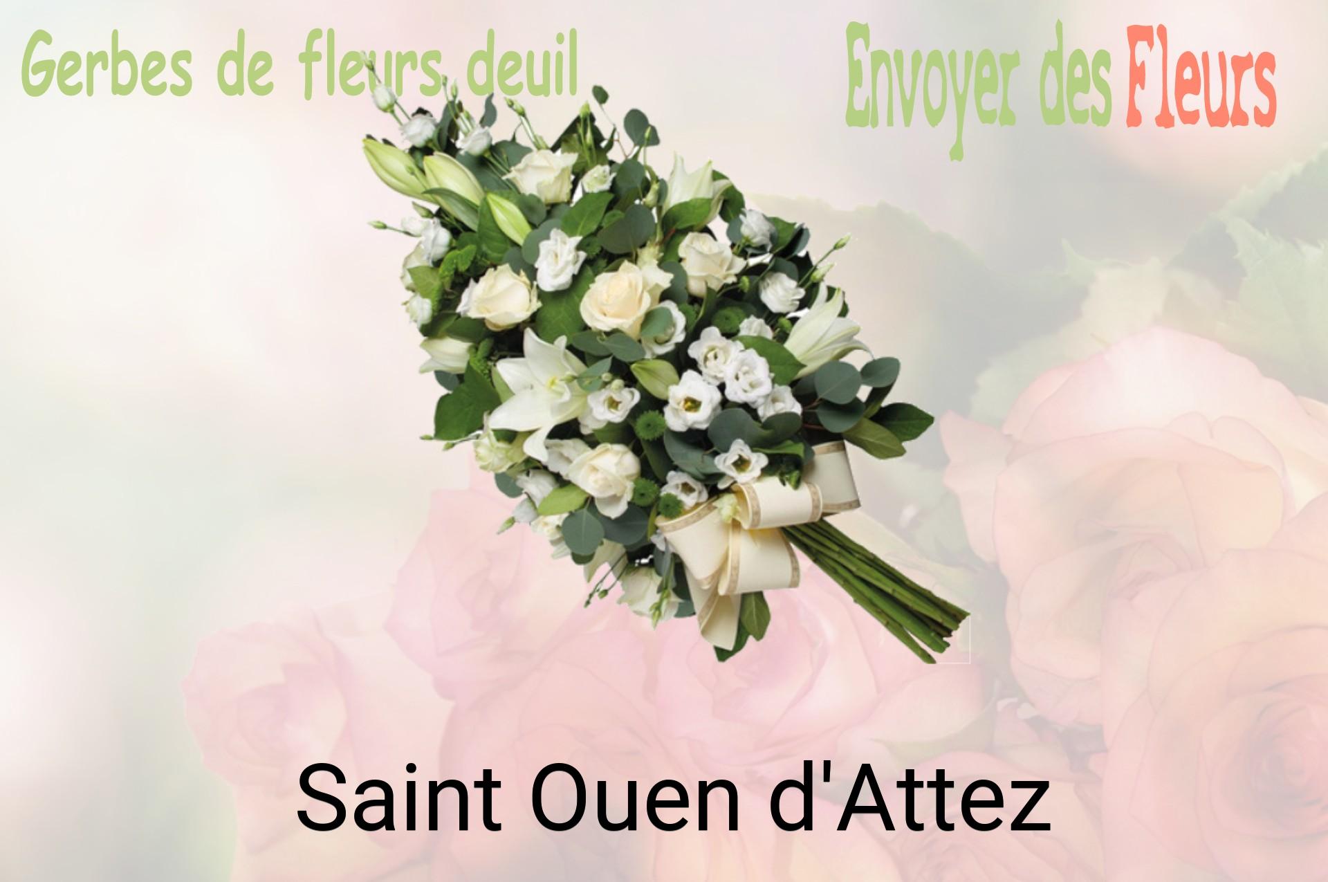 Gerbe de fleurs de deuil livrée à Saint-Ouen-d'Attez